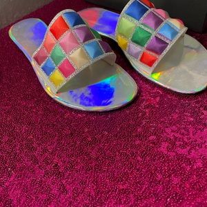 Woman colorful sandals